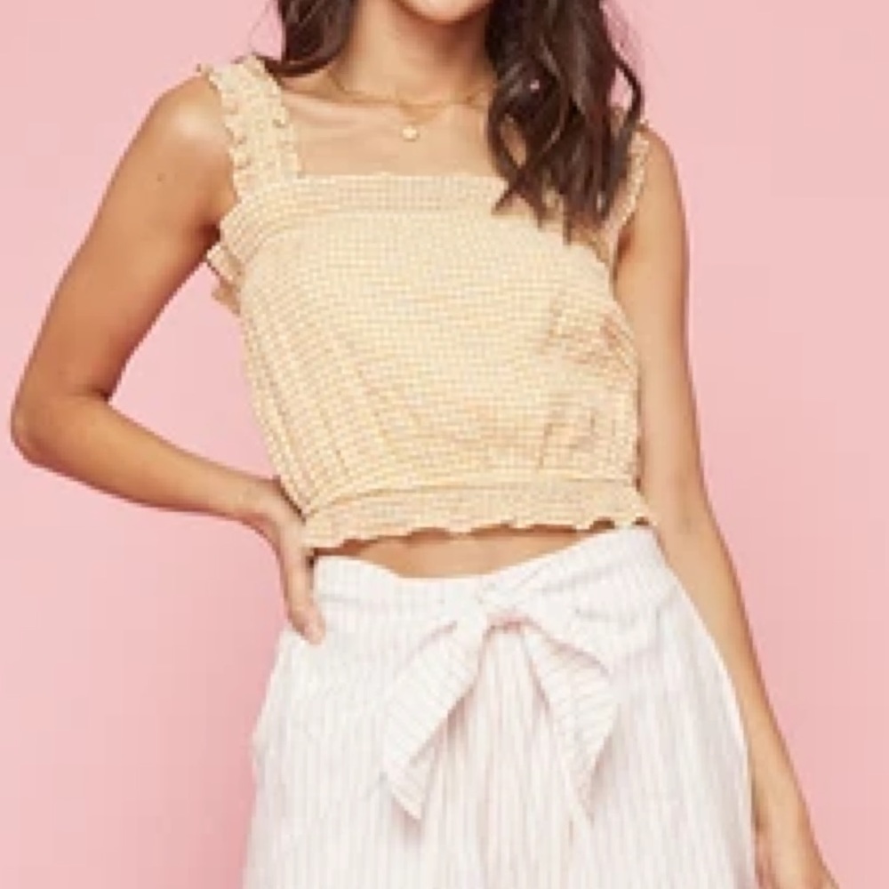 LOST + WANDER Luisa Crop Top NWT S